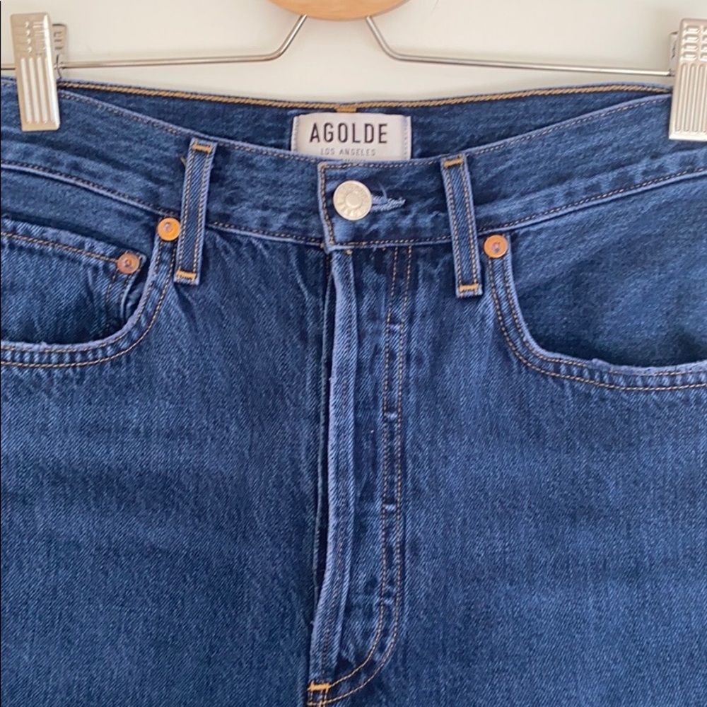 Agolde Riley Rise Straight Crop Jeans - Picture 2 of 10